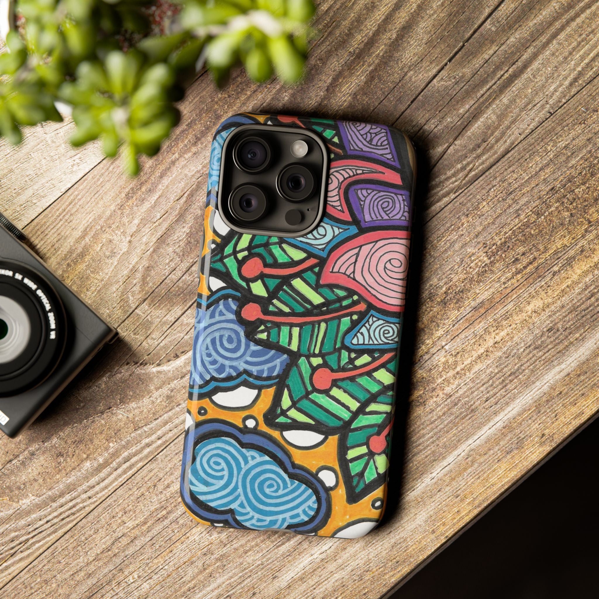 Hand drawn Floral Happy TOUGH Phone Case