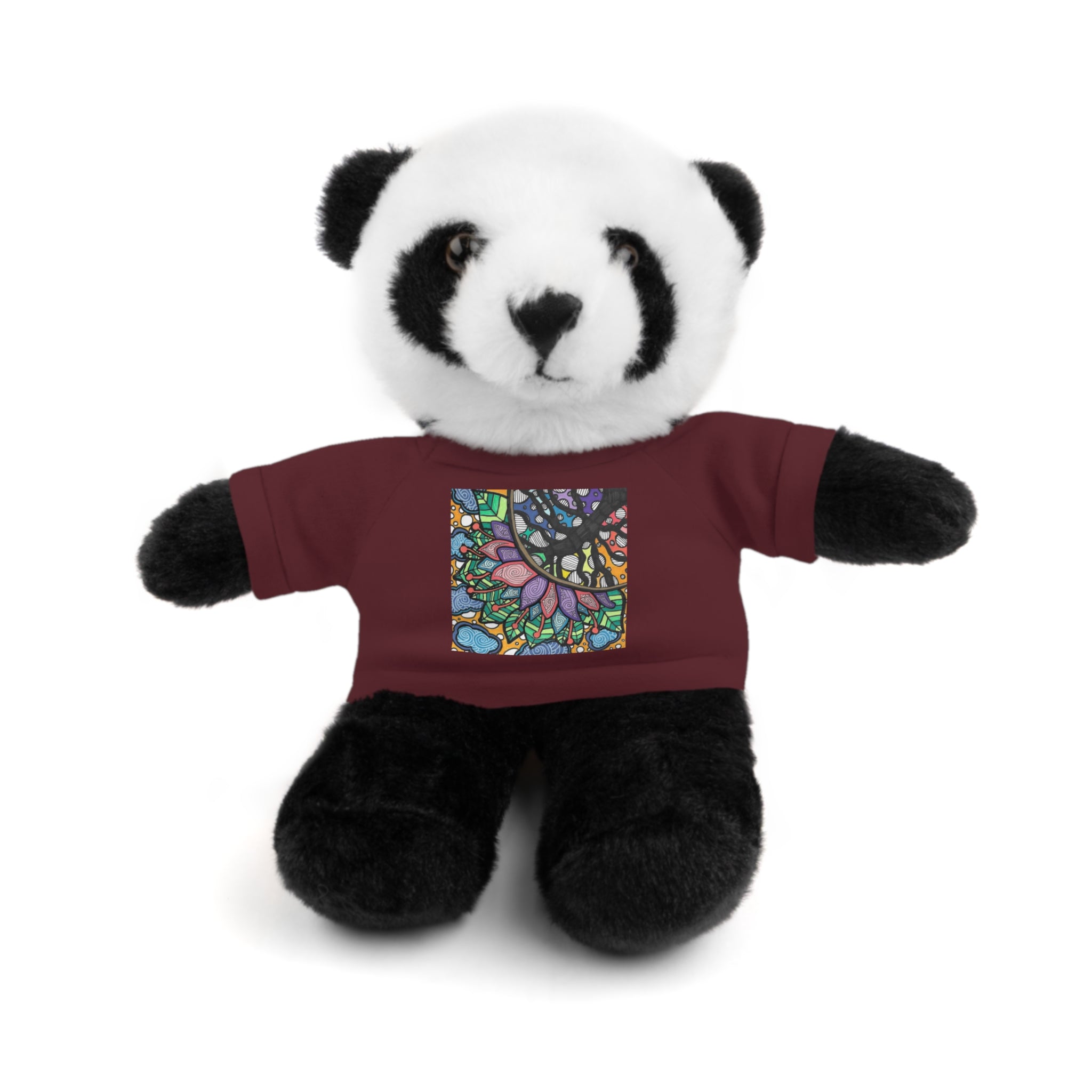 Colorful Tree of Growth stuffed animal with printed tee