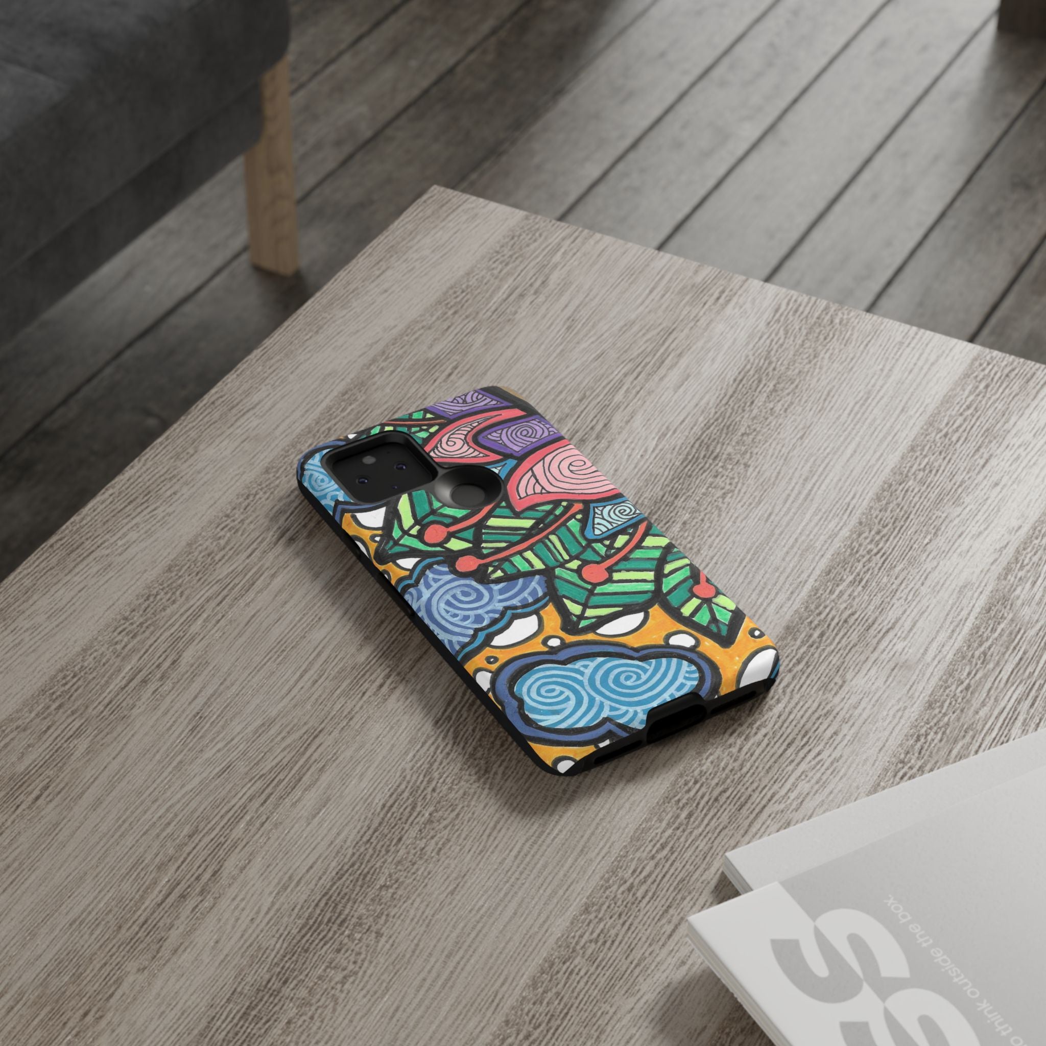 Hand drawn Floral Happy TOUGH Phone Case