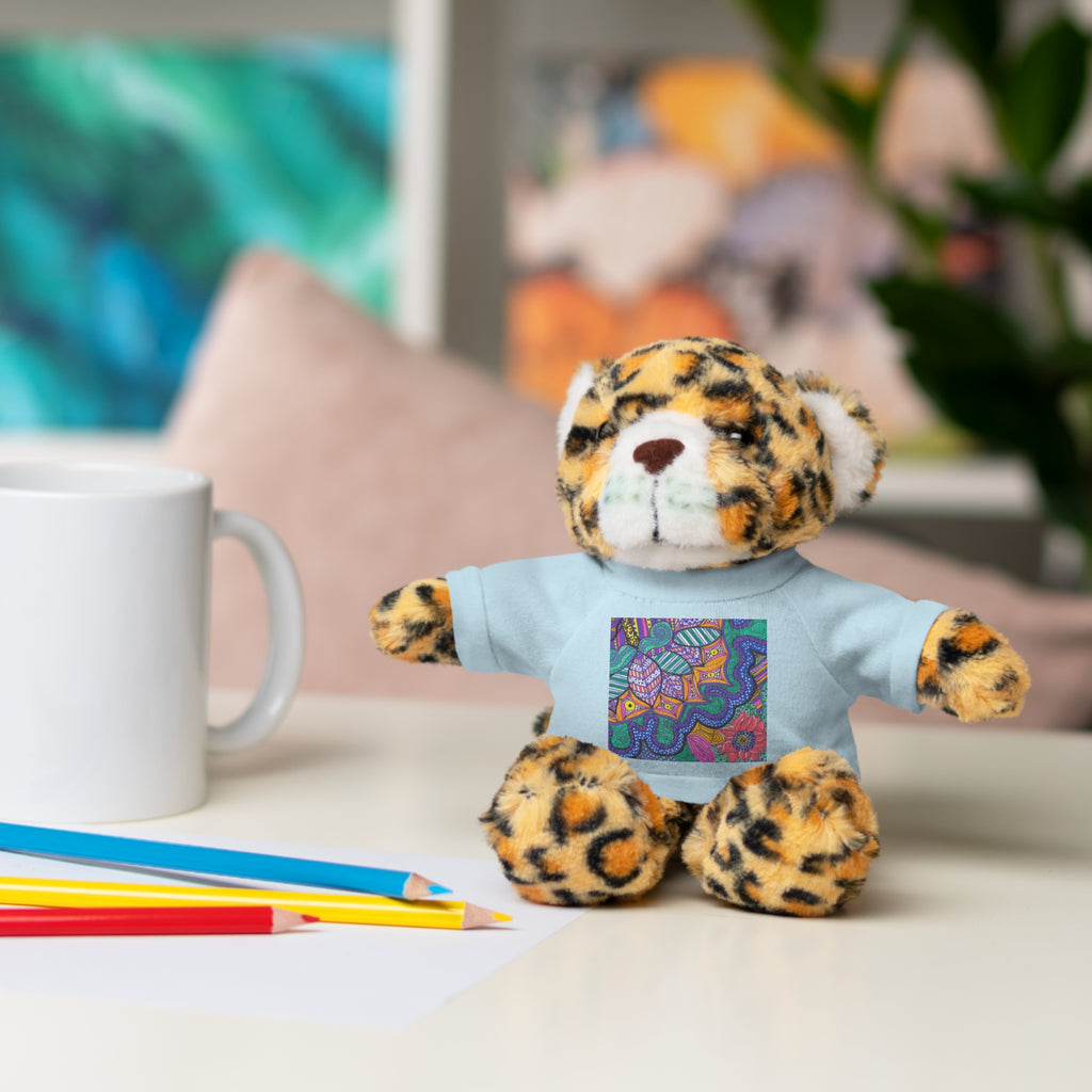 Spring Easter stuffed animal with printed tee