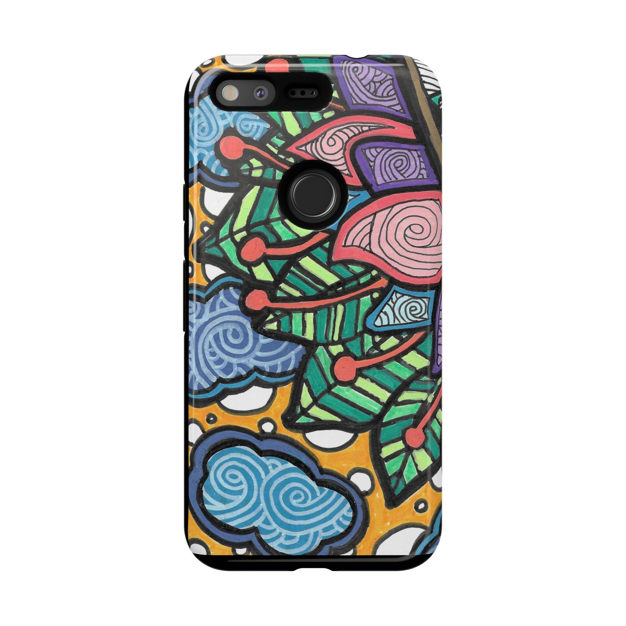 Hand drawn Floral Happy TOUGH Phone Case