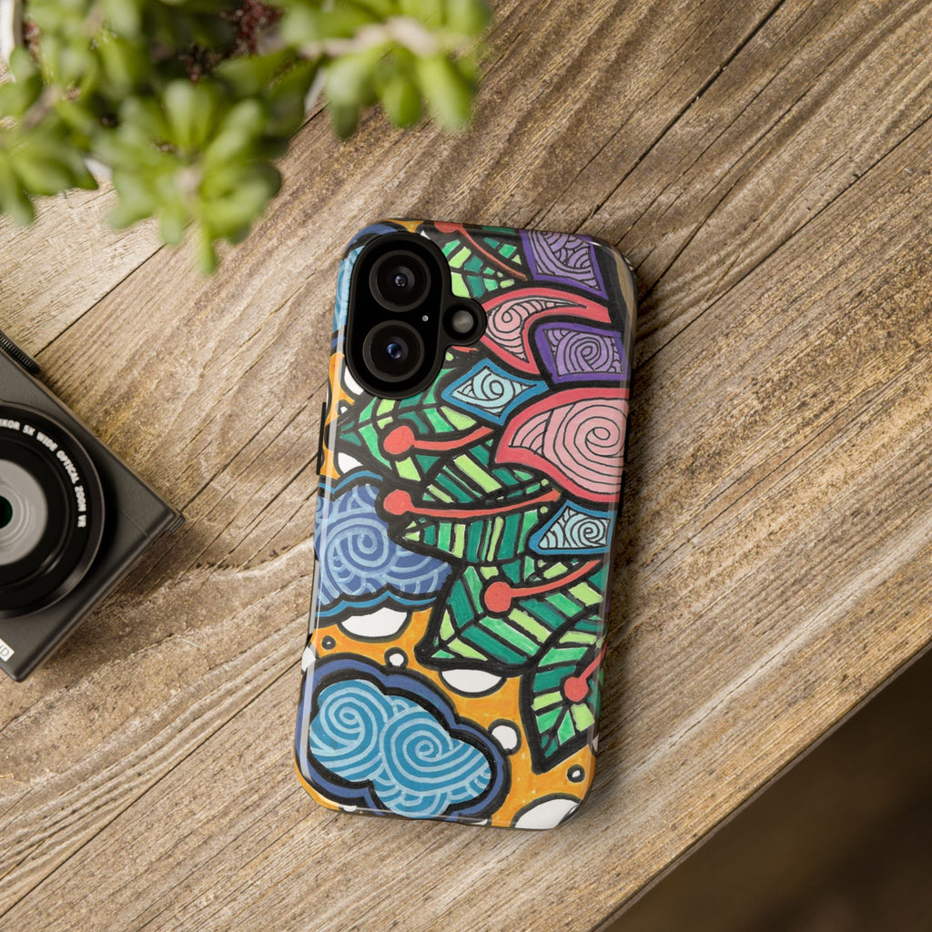 Hand drawn Floral Happy TOUGH Phone Case