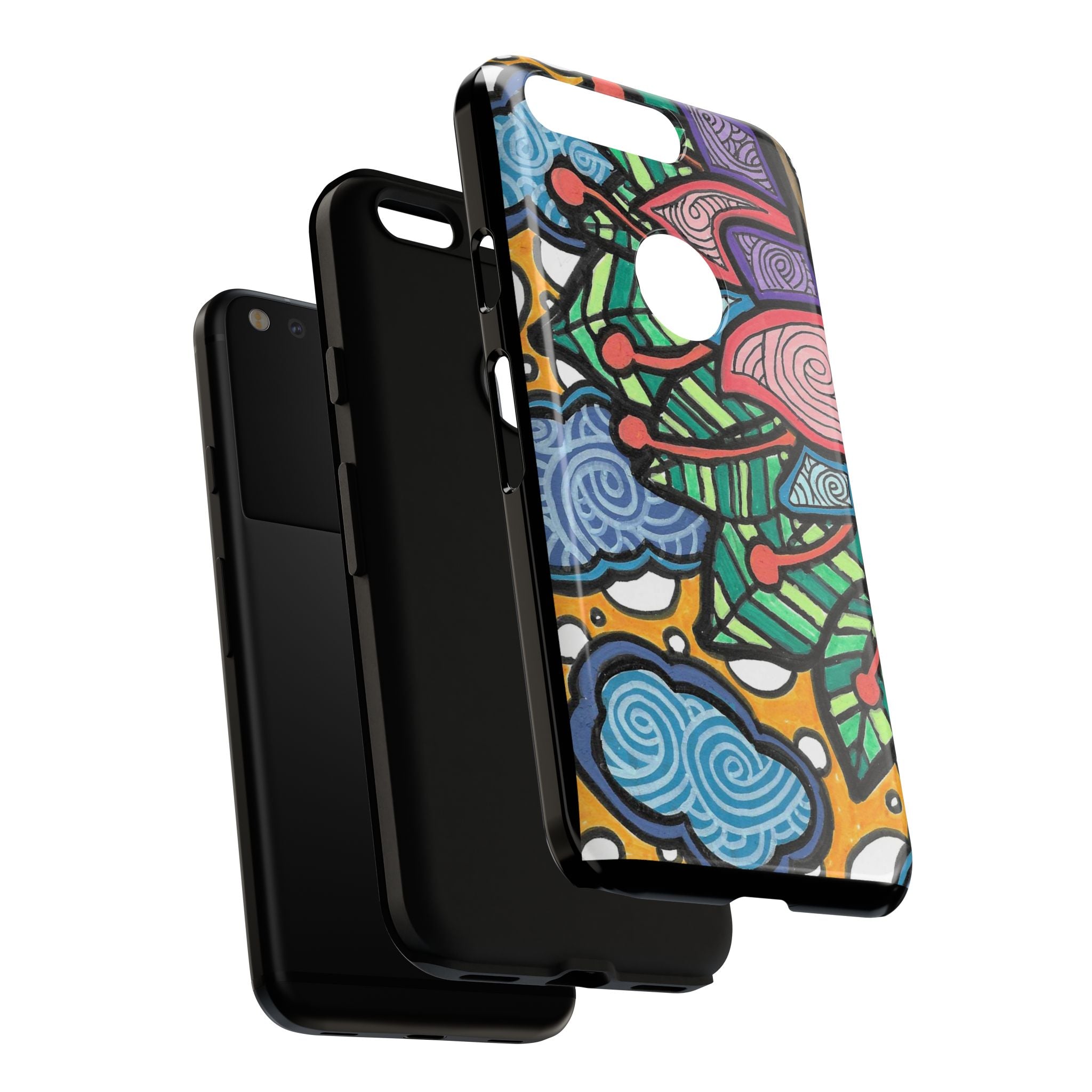 Hand drawn Floral Happy TOUGH Phone Case