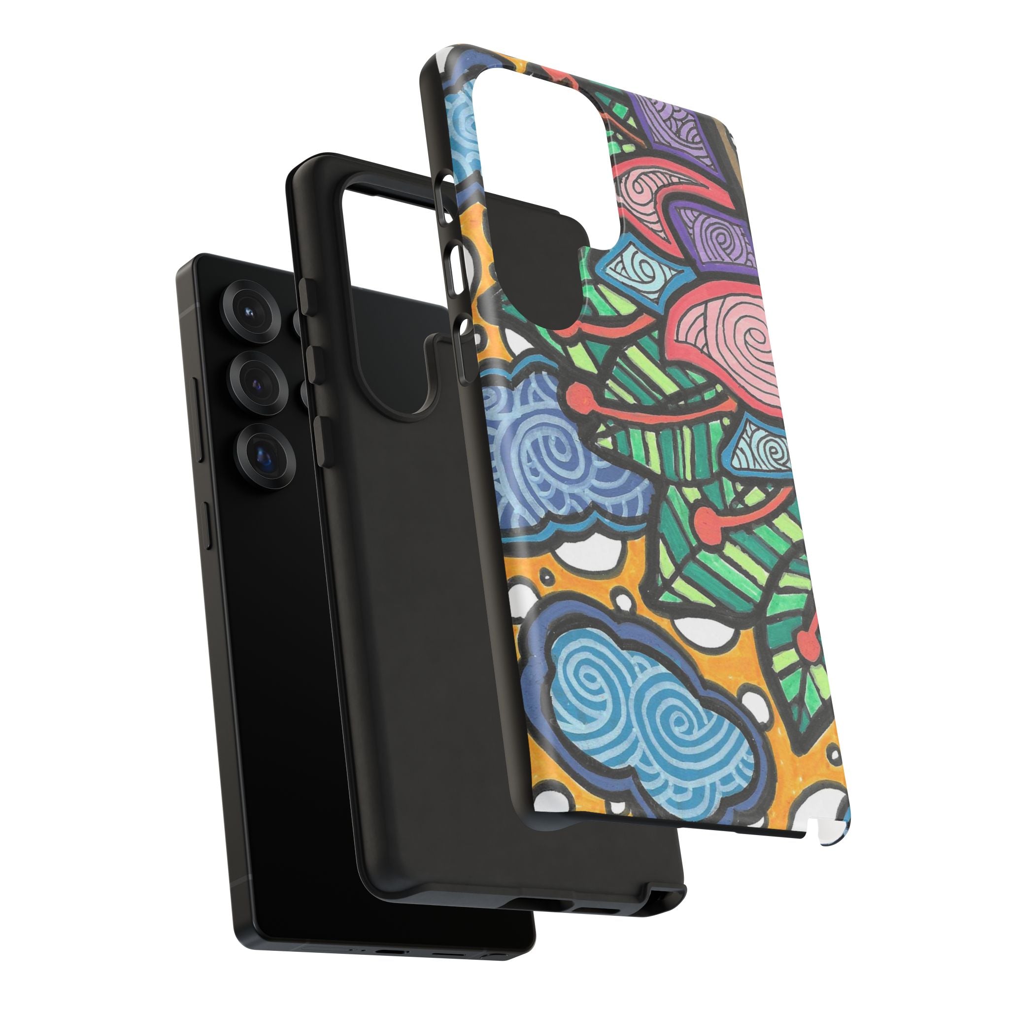 Hand drawn Floral Happy TOUGH Phone Case
