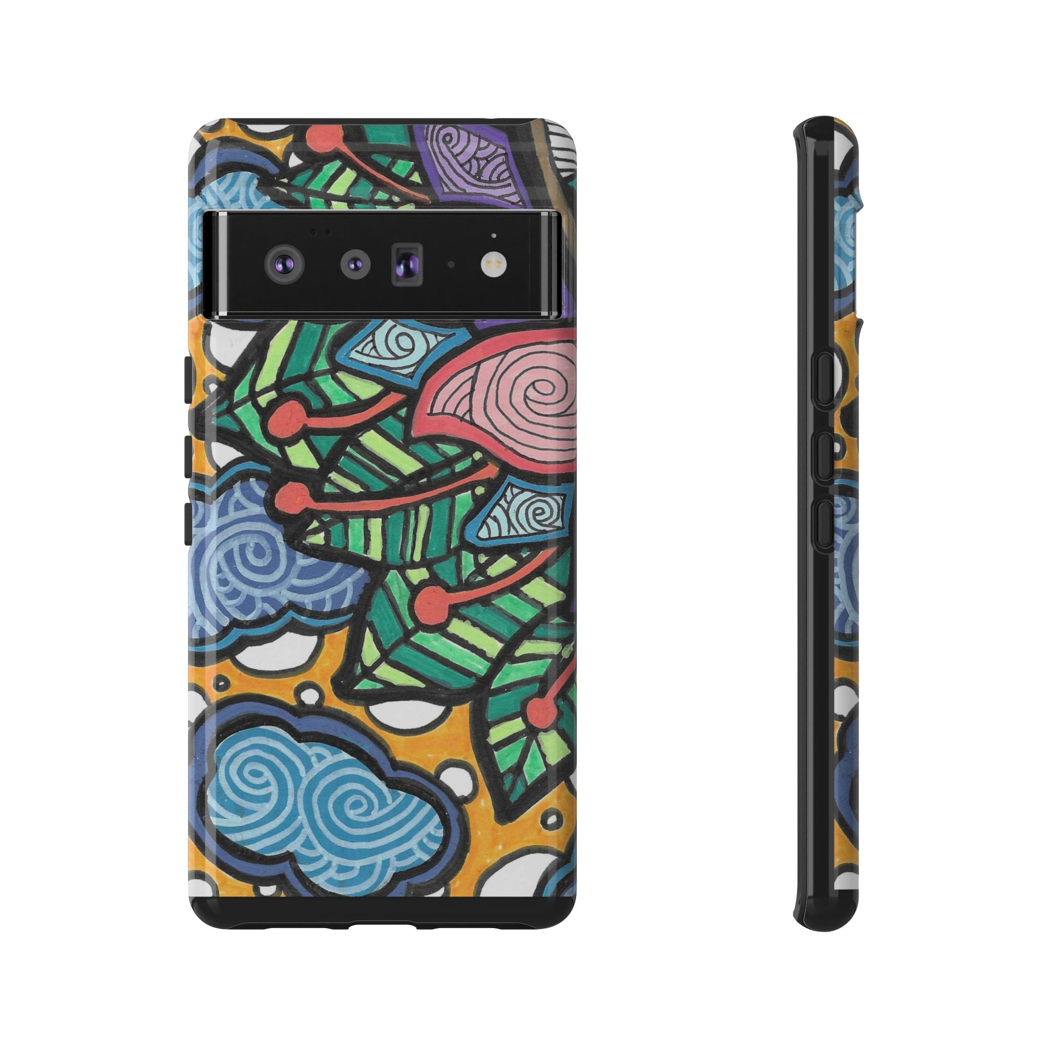 Hand drawn Floral Happy TOUGH Phone Case