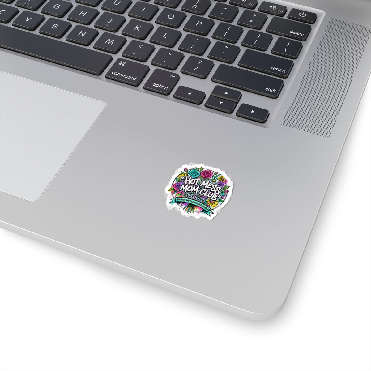 Hot Mess Mom Club Sticker | Mother's Day Minimal Typographic Mom Identity
