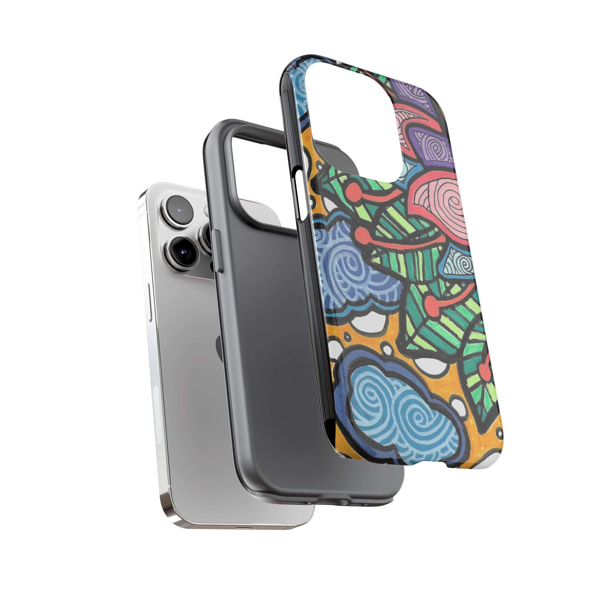Hand drawn Floral Happy TOUGH Phone Case
