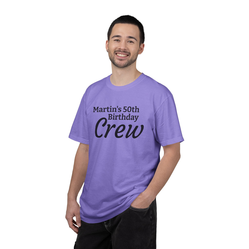 Personalized Birthday Crew T-Shirt — "Martin's 50th Birthday Crew" Party Tee