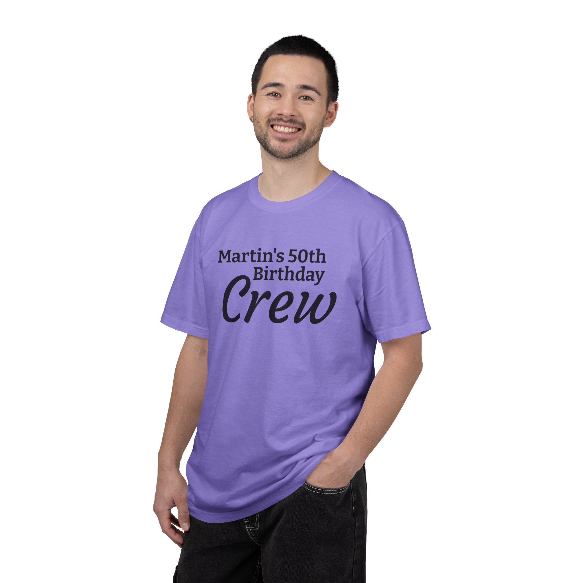 Personalized Birthday Crew T-Shirt — "Martin's 50th Birthday Crew" Party Tee
