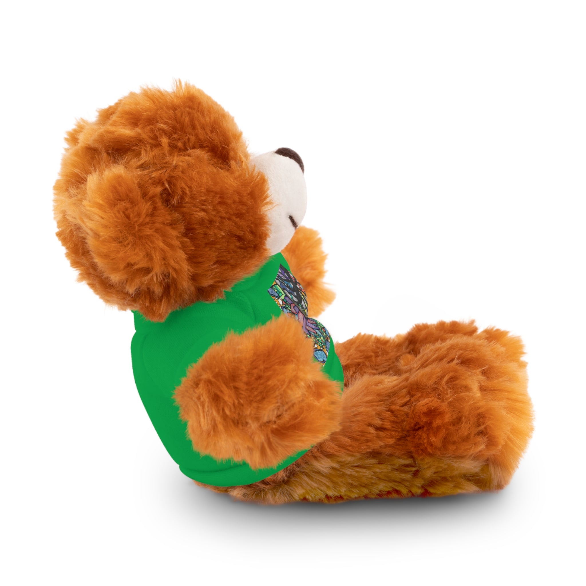 Colorful Tree of Growth stuffed animal with printed tee