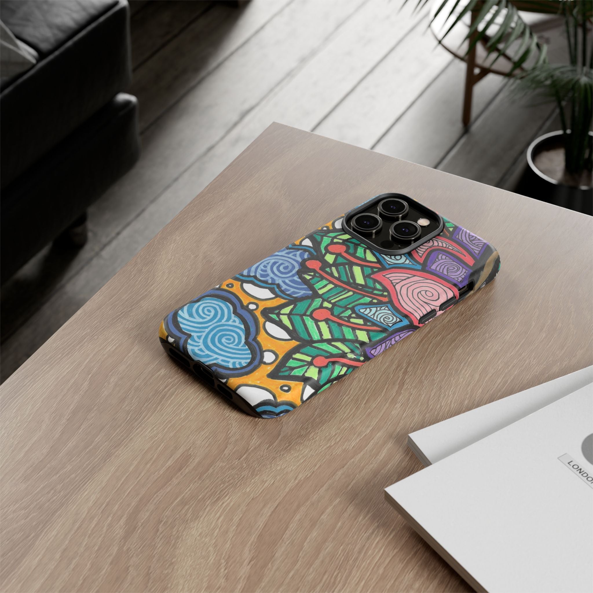 Hand drawn Floral Happy TOUGH Phone Case