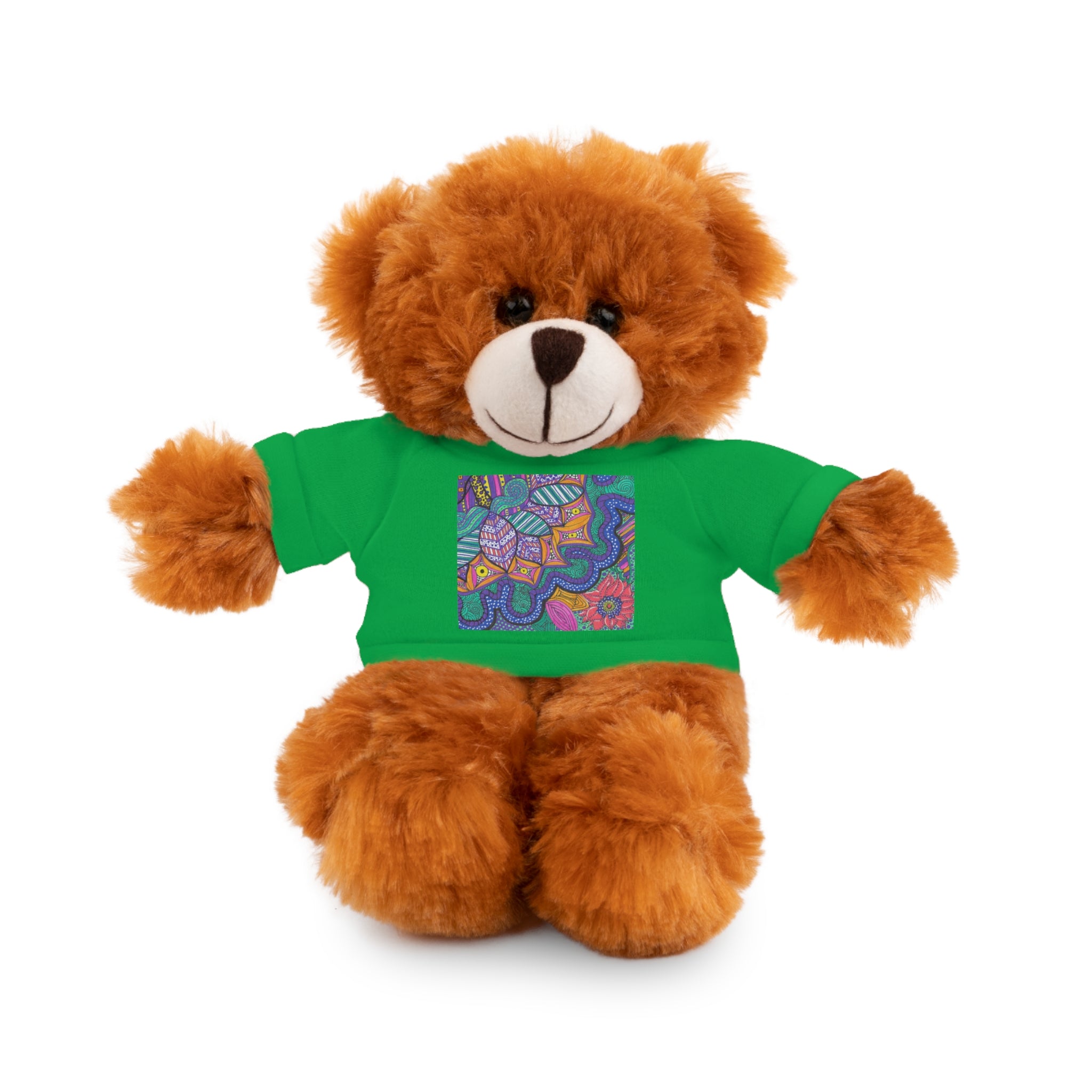 Spring Easter stuffed animal with printed tee