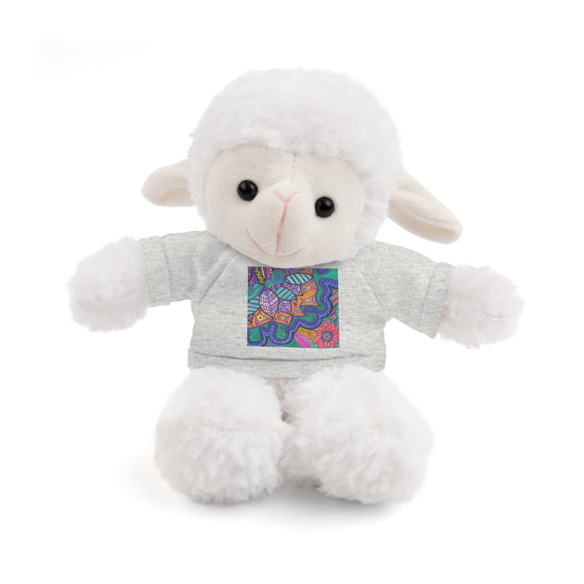 Spring Easter stuffed animal with printed tee