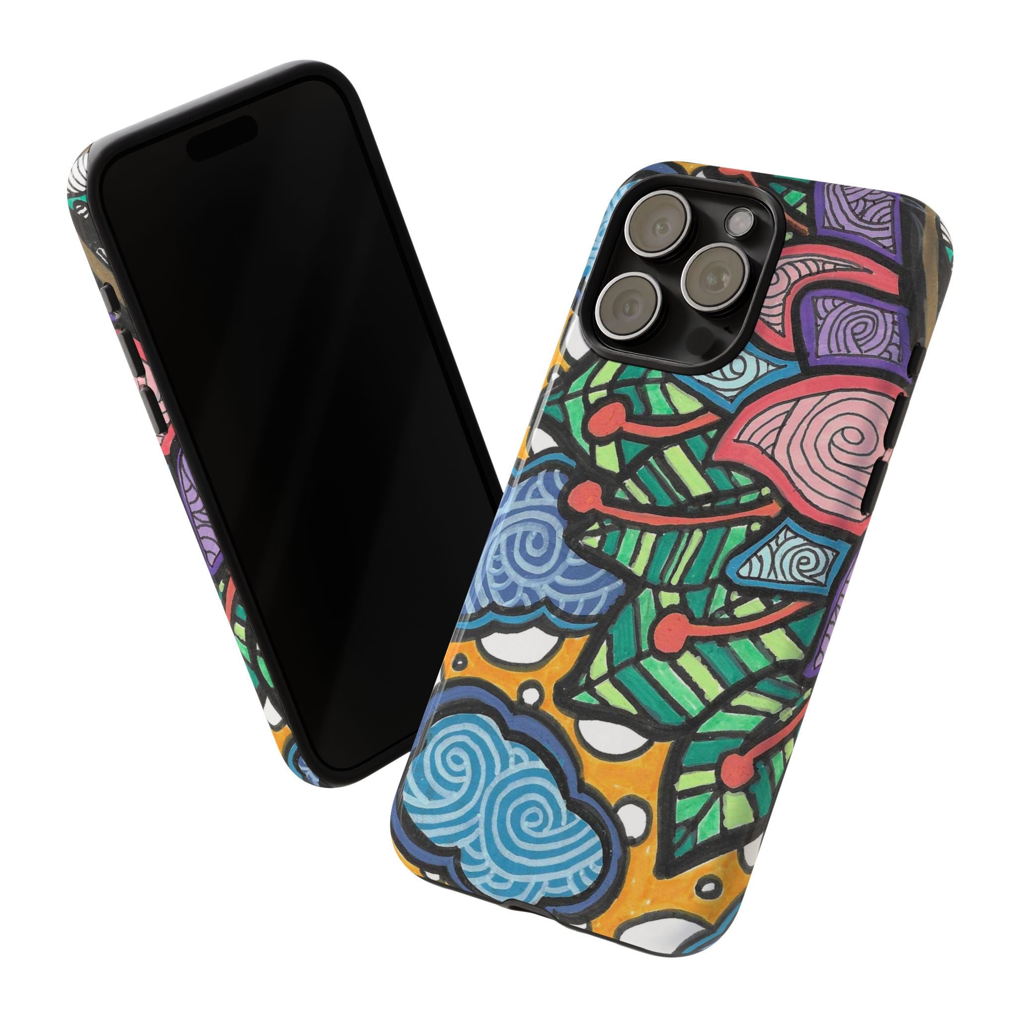 Hand drawn Floral Happy TOUGH Phone Case