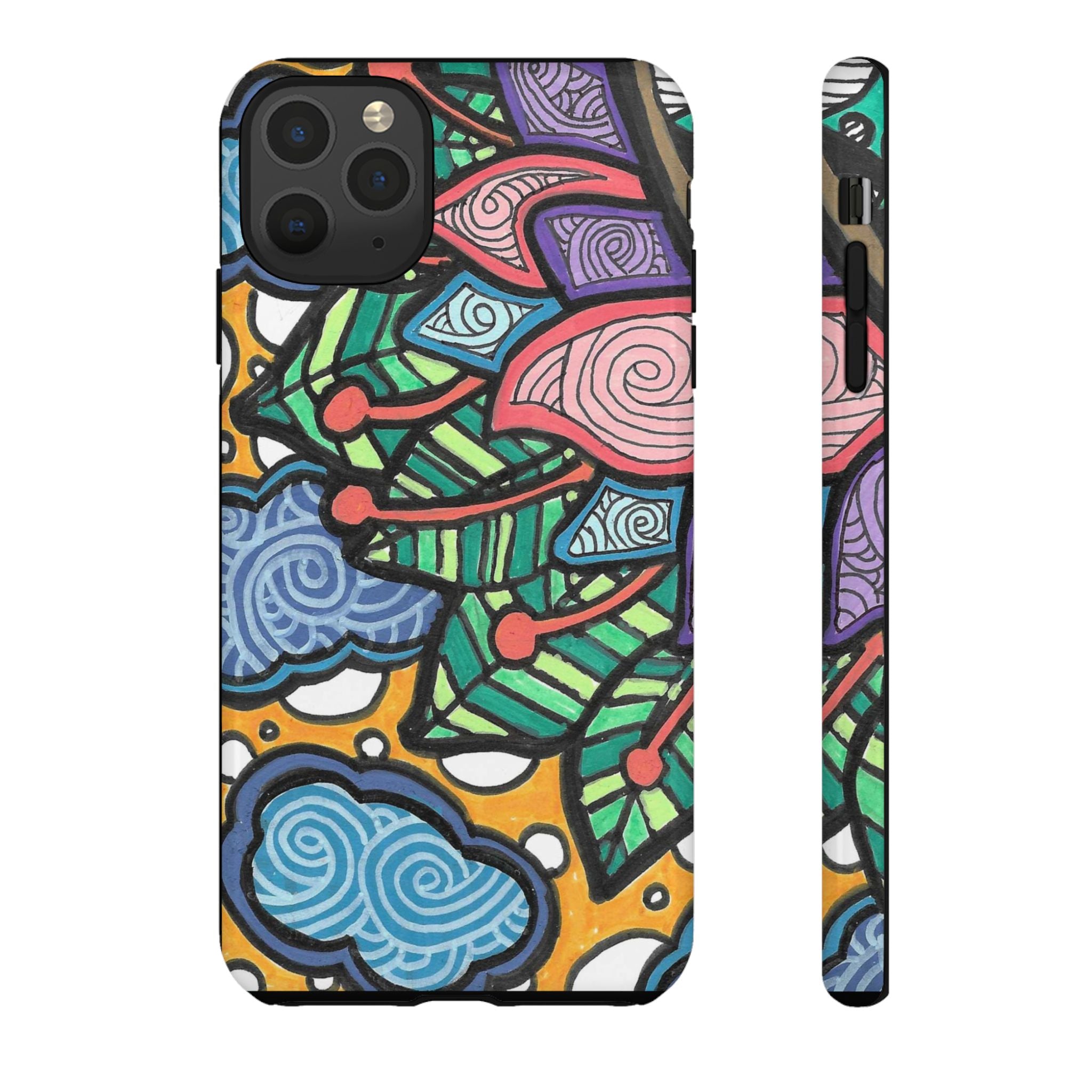 Hand drawn Floral Happy TOUGH Phone Case