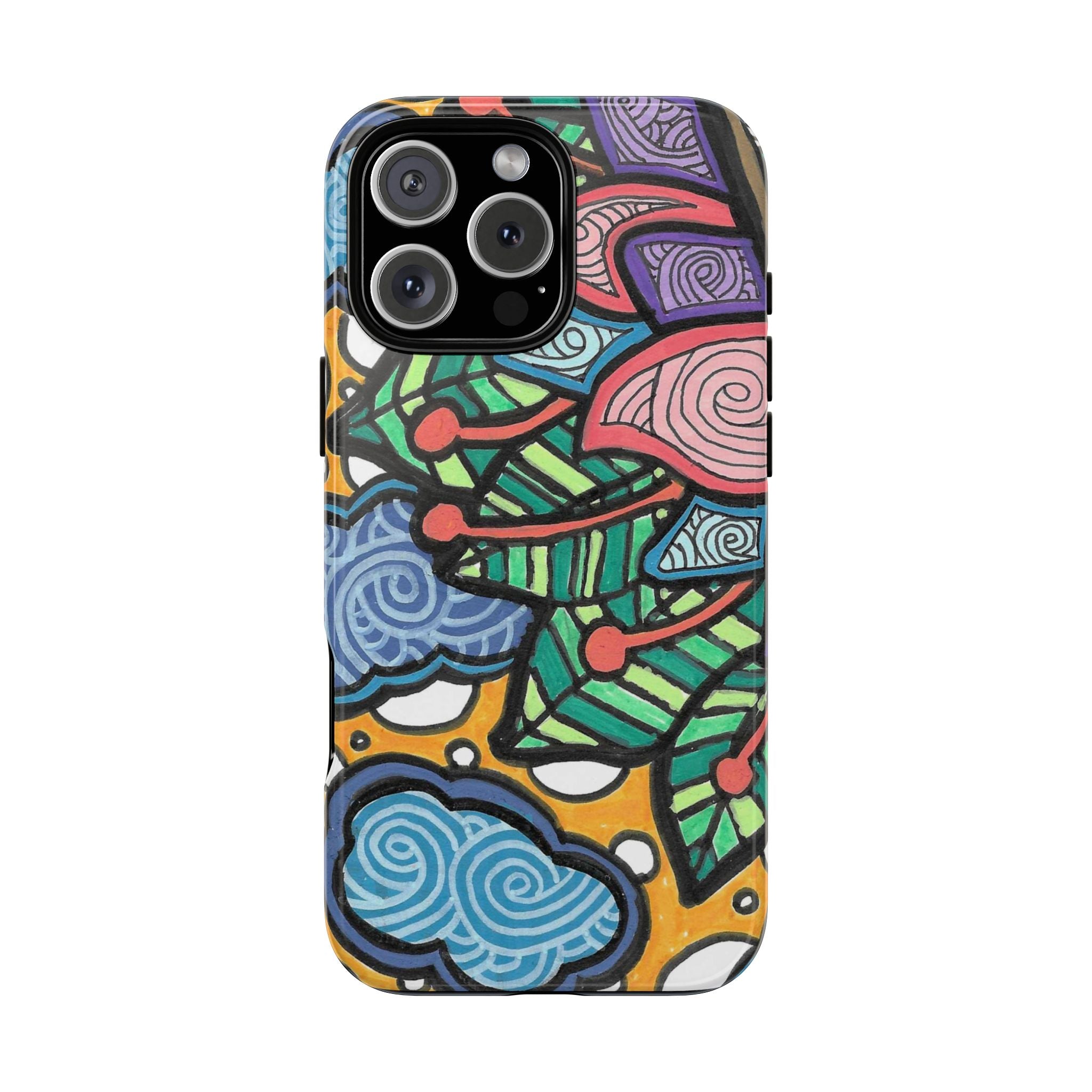 Hand drawn Floral Happy TOUGH Phone Case
