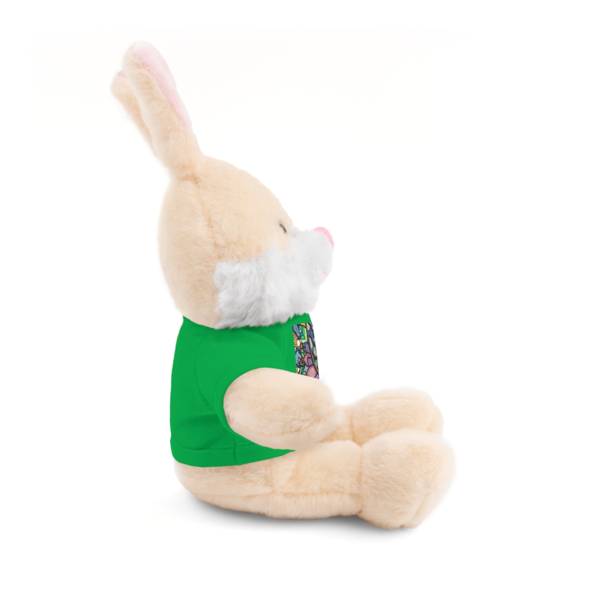 Colorful Tree of Growth stuffed animal with printed tee