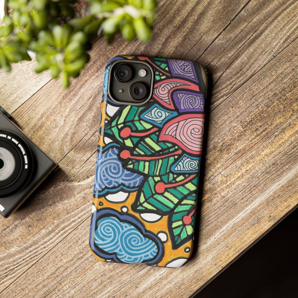 Hand drawn Floral Happy TOUGH Phone Case