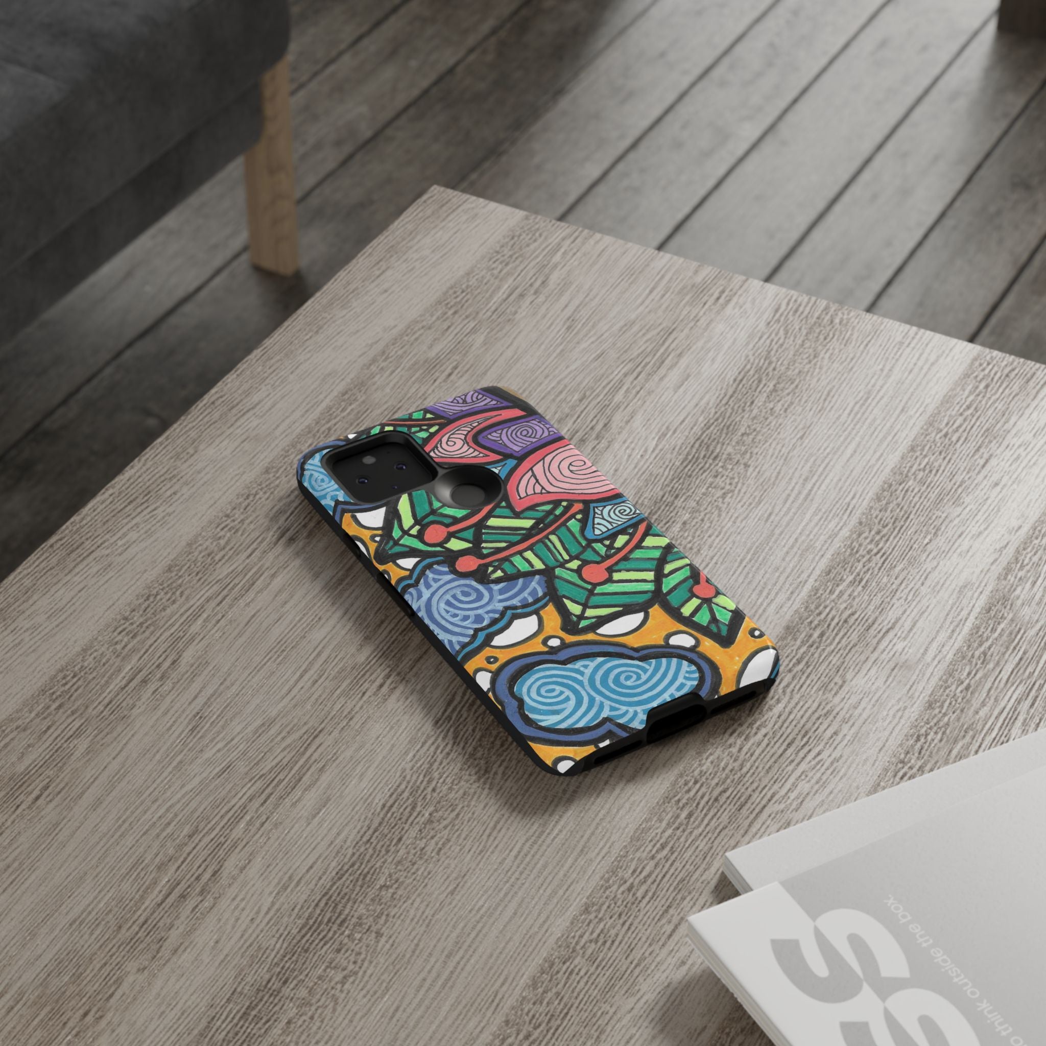 Hand drawn Floral Happy TOUGH Phone Case