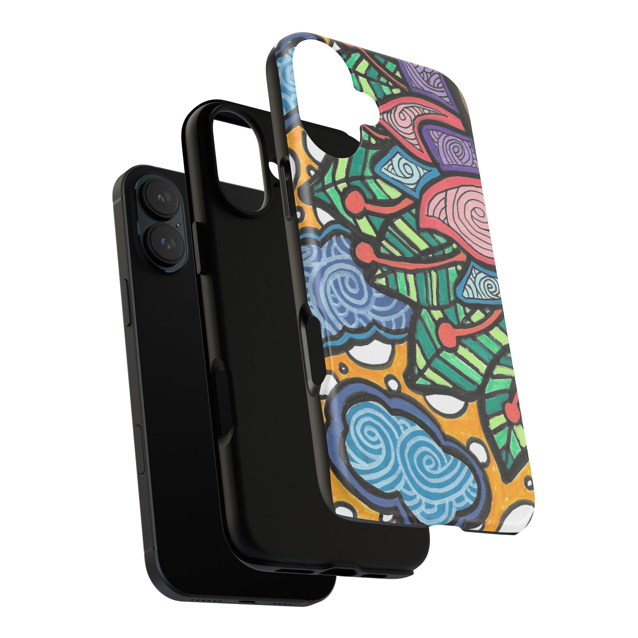 Hand drawn Floral Happy TOUGH Phone Case