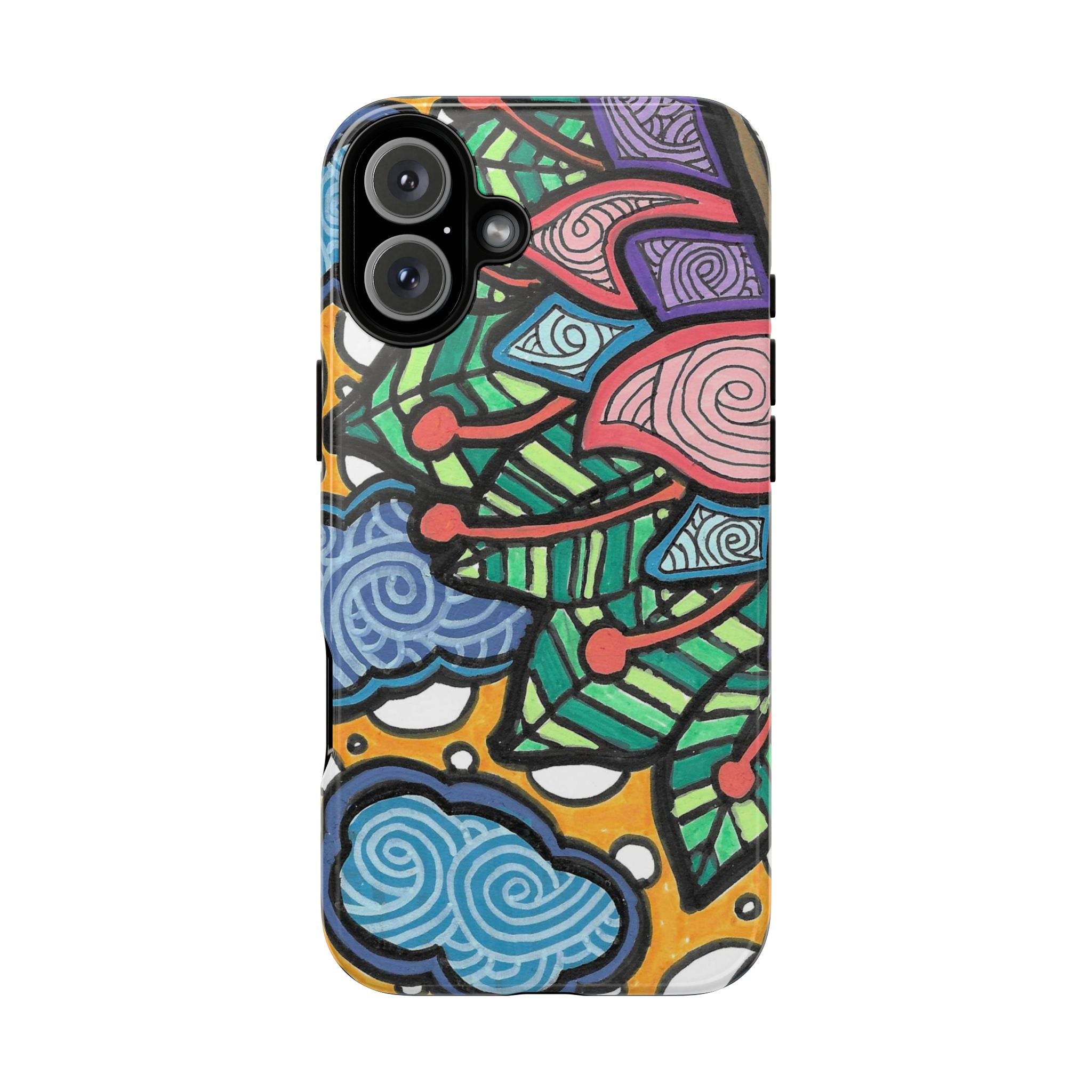 Hand drawn Floral Happy TOUGH Phone Case