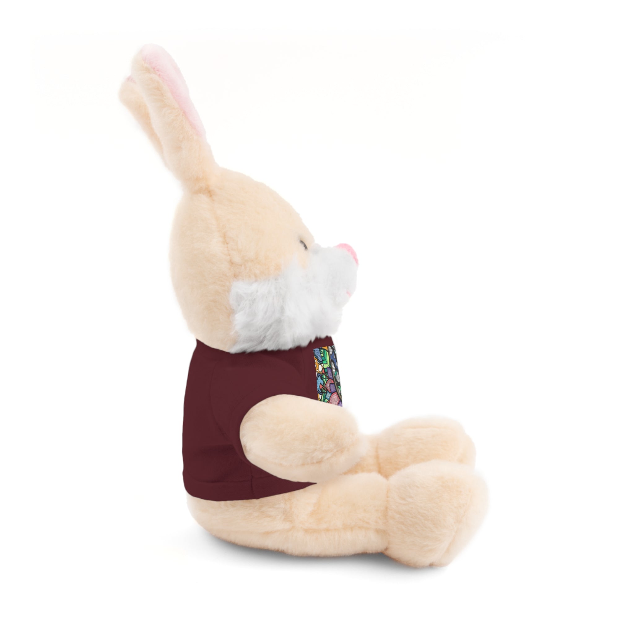 Colorful Tree of Growth stuffed animal with printed tee