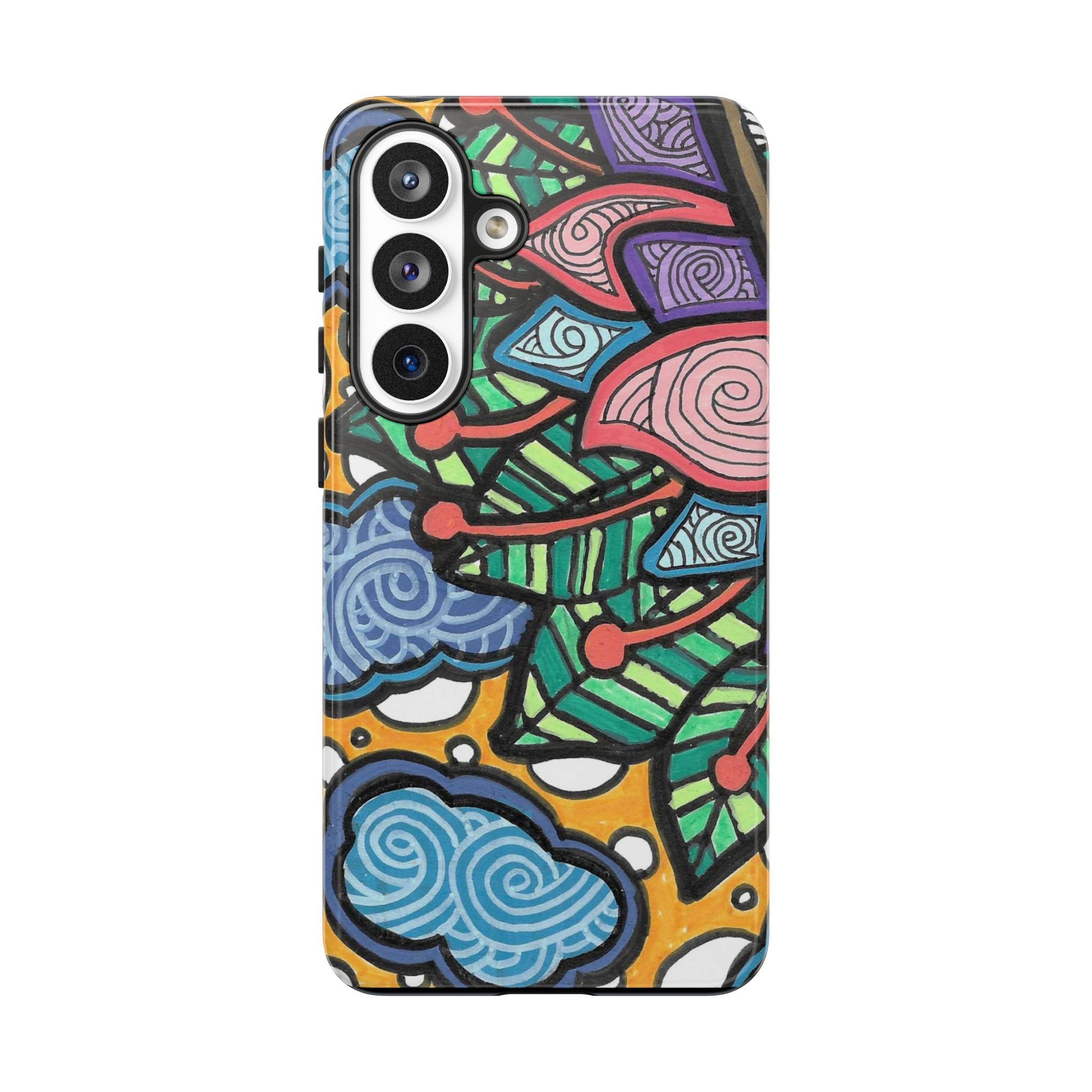 Hand drawn Floral Happy TOUGH Phone Case