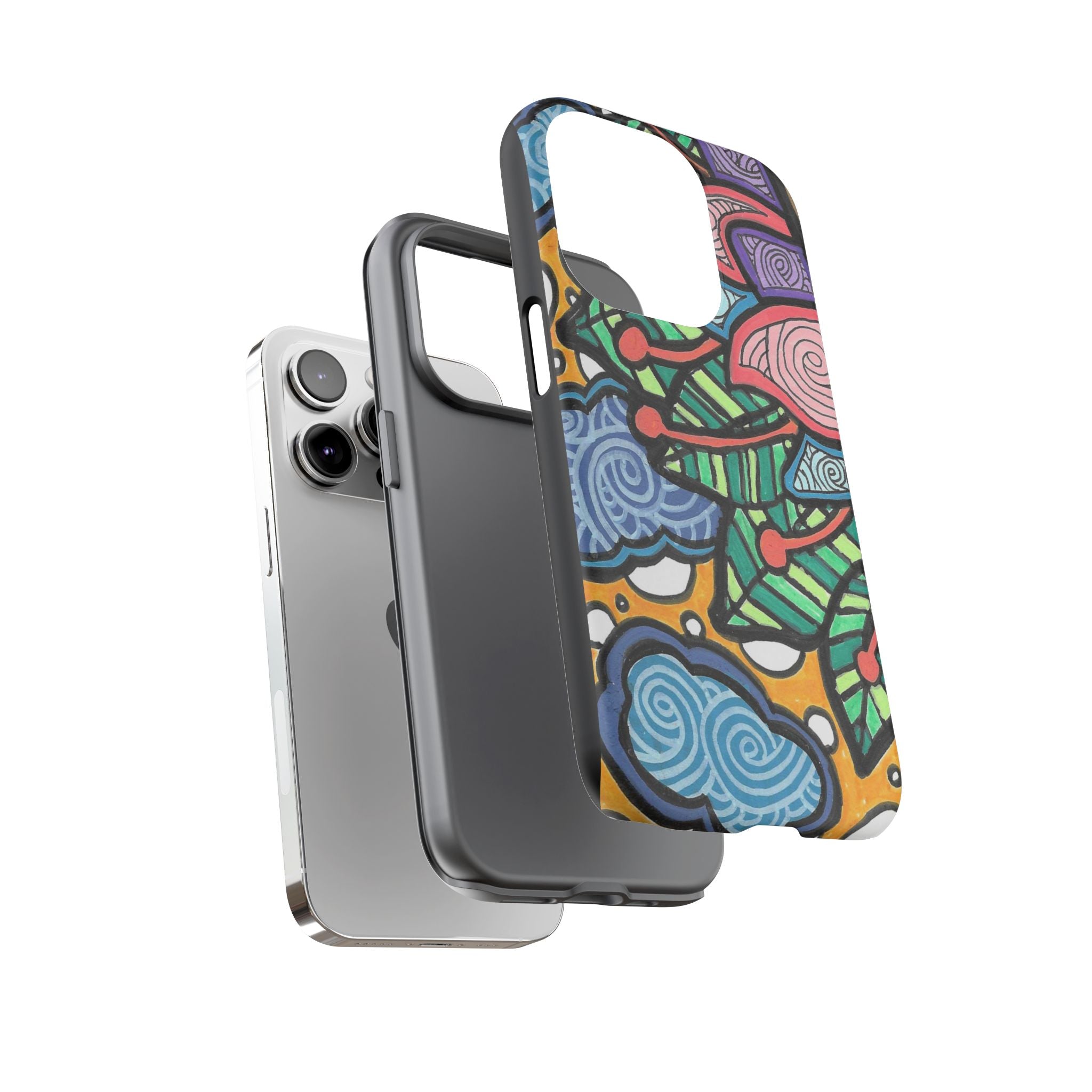 Hand drawn Floral Happy TOUGH Phone Case