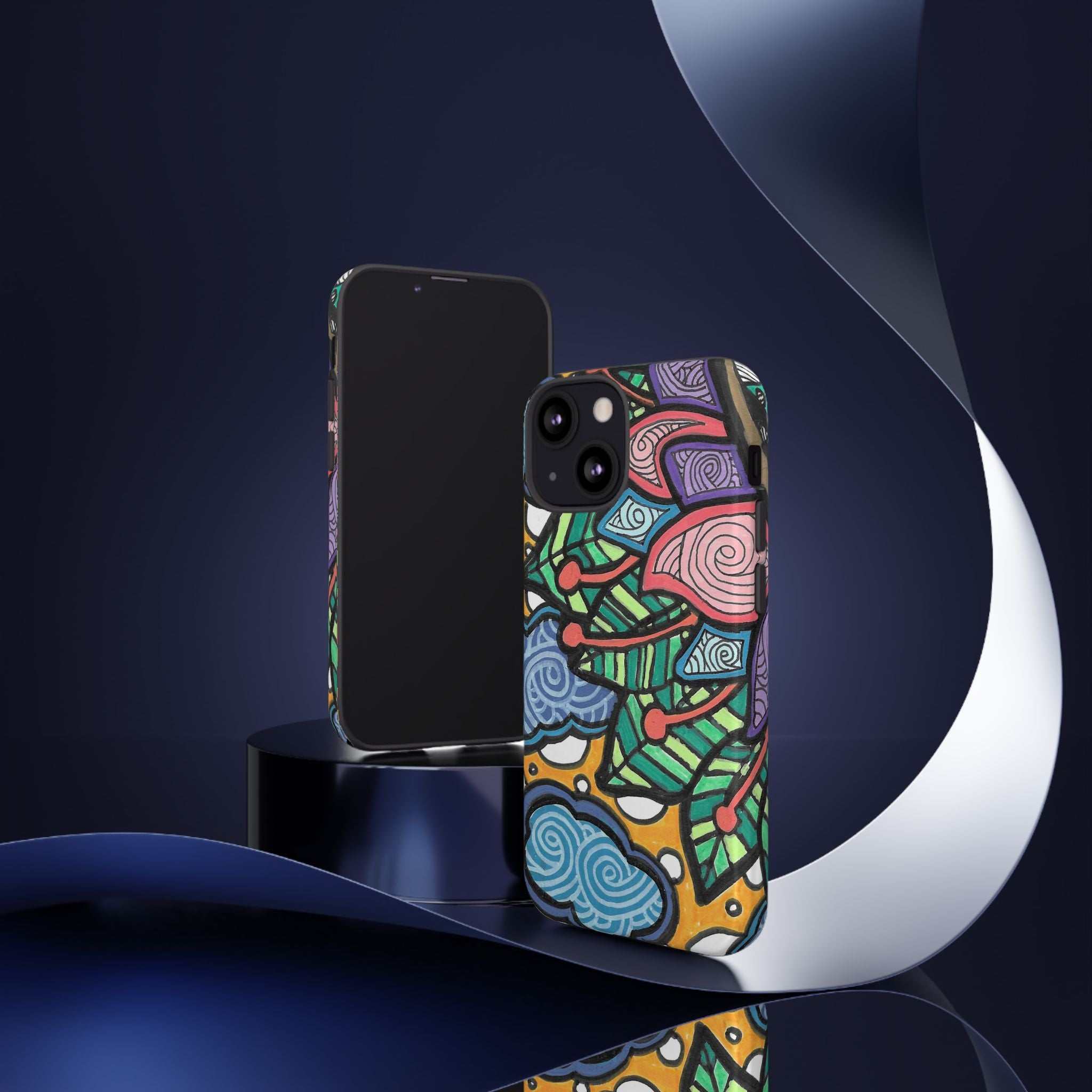 Hand drawn Floral Happy TOUGH Phone Case