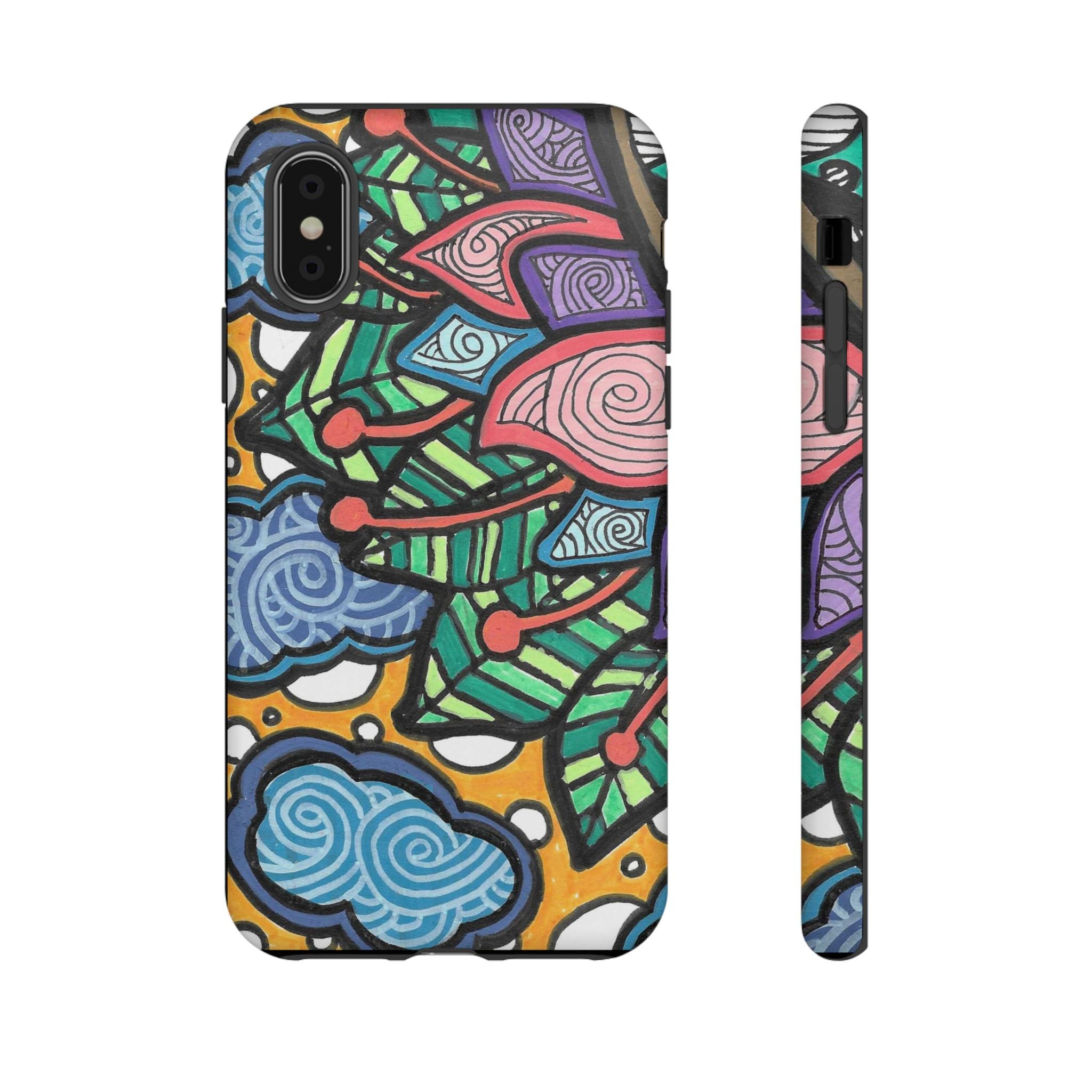 Hand drawn Floral Happy TOUGH Phone Case