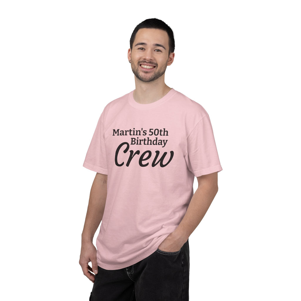 Personalized Birthday Crew T-Shirt — "Martin's 50th Birthday Crew" Party Tee