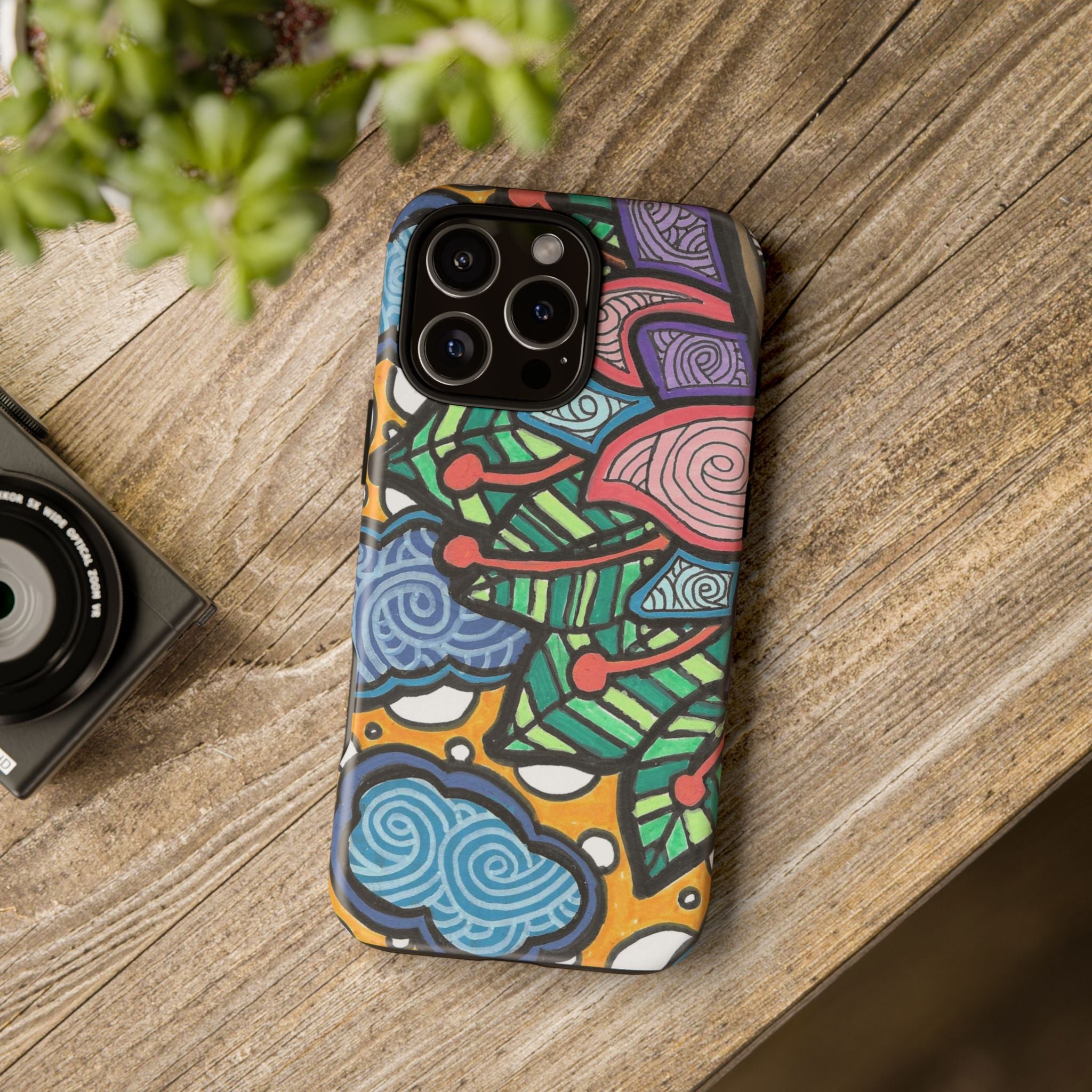 Hand drawn Floral Happy TOUGH Phone Case