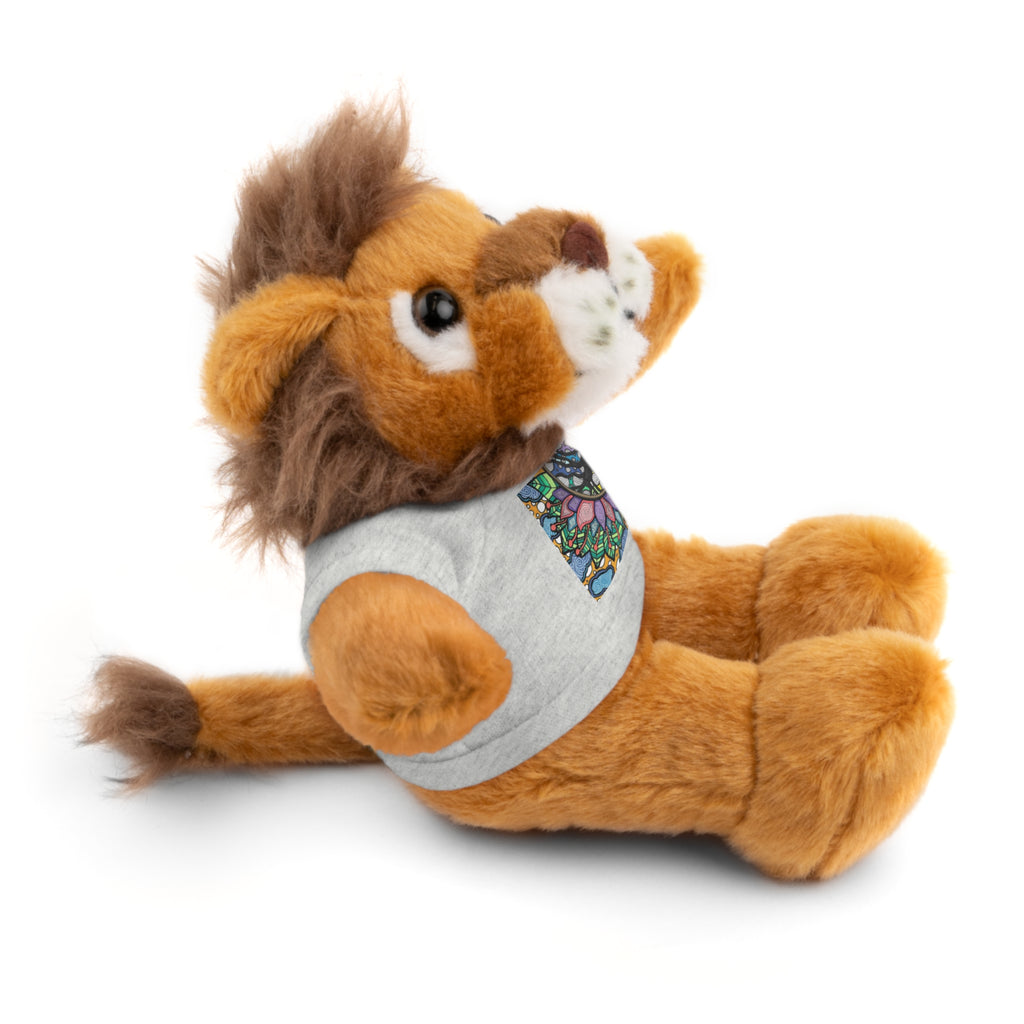 Colorful Tree of Growth stuffed animal with printed tee