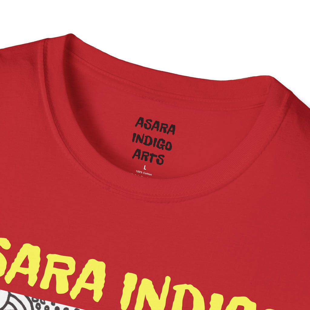 Indigo Doodle Art T-Shirt — 'ASARA INDIGO' Black & White Abstract Graphic Tee