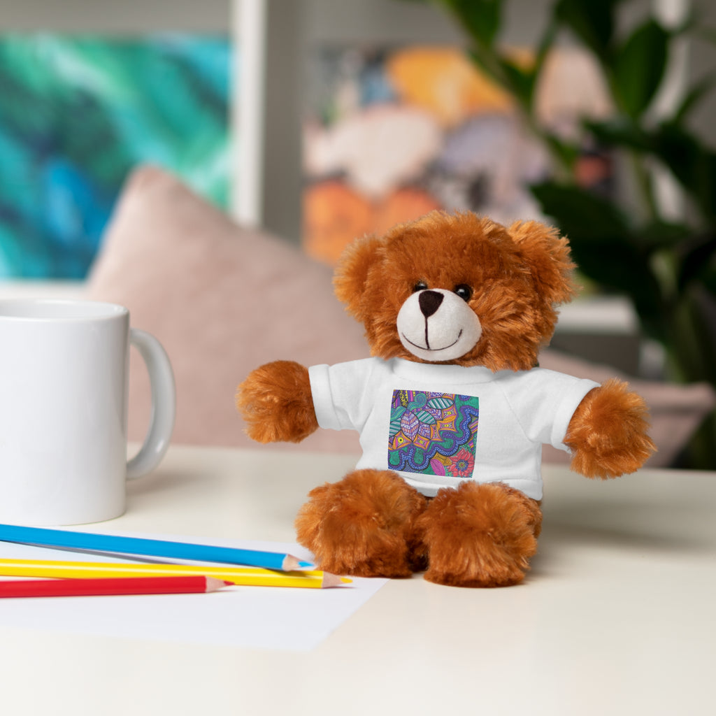 Spring Easter stuffed animal with printed tee